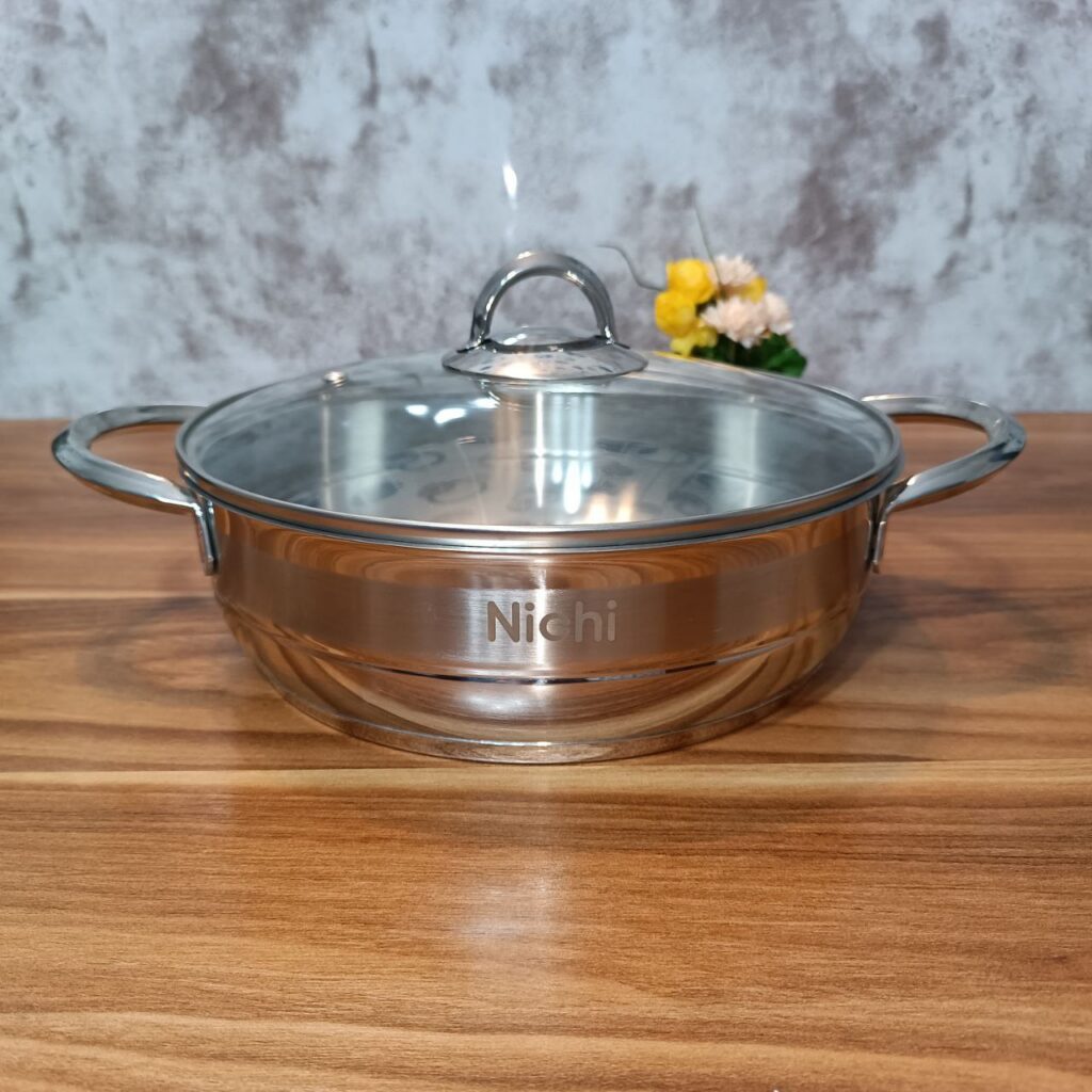 تابه دو دسته استیل سايز 20 نیچی