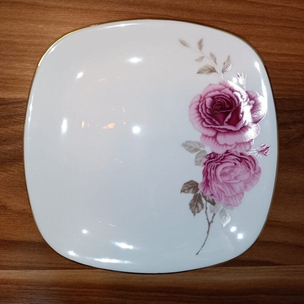 پیشدستی میوه خوری کواترو رزفلاور چینی زرین درجه عالی