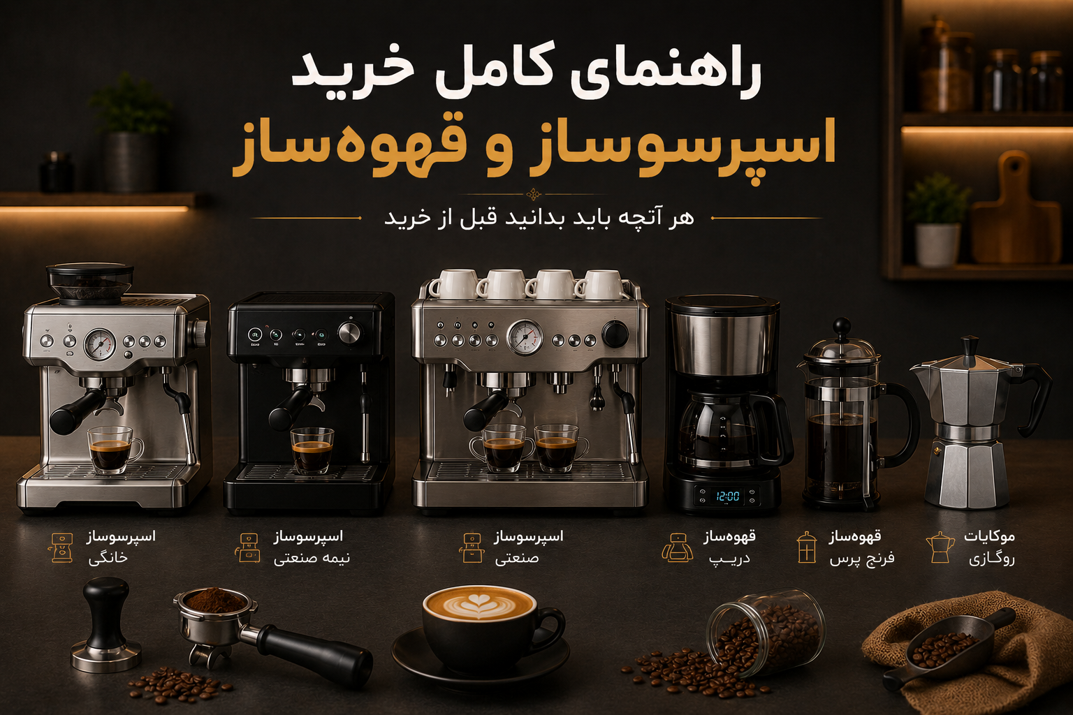 راهنمای کامل خرید اسپرسوساز و قهوه‌ساز