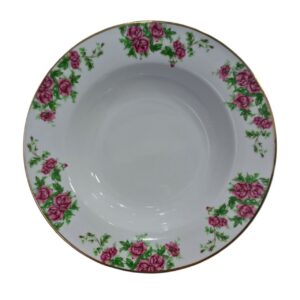 بشقاب گود 22 طرح بیدگل چینی زرین درجه عالی