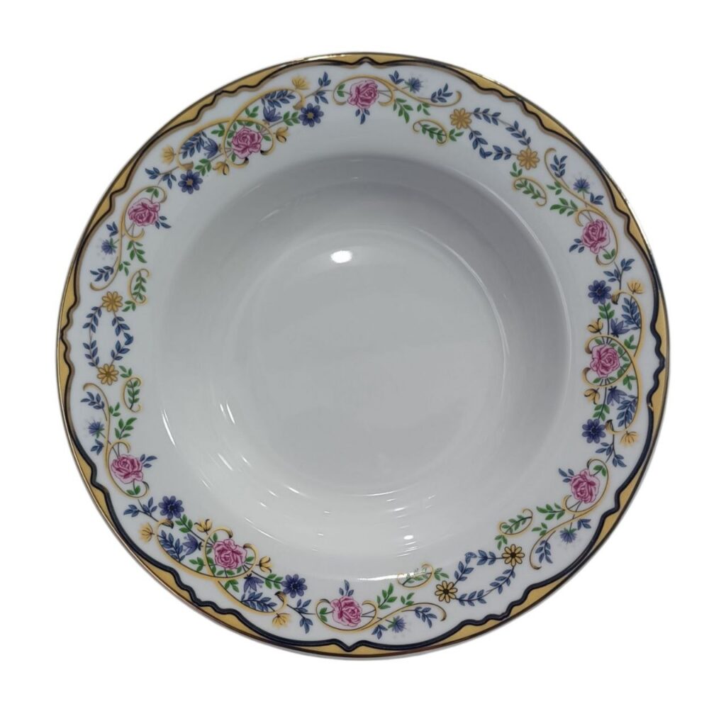 بشقاب گود 22 طرح گلستان چینی زرین درجه عالی