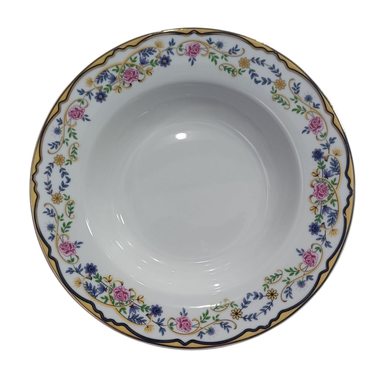 بشقاب گود 22 طرح گلستان چینی زرین درجه عالی