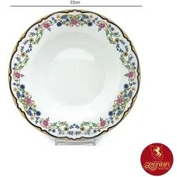 بشقاب گود 22 طرح گلستان چینی زرین درجه عالی - تصویر 2
