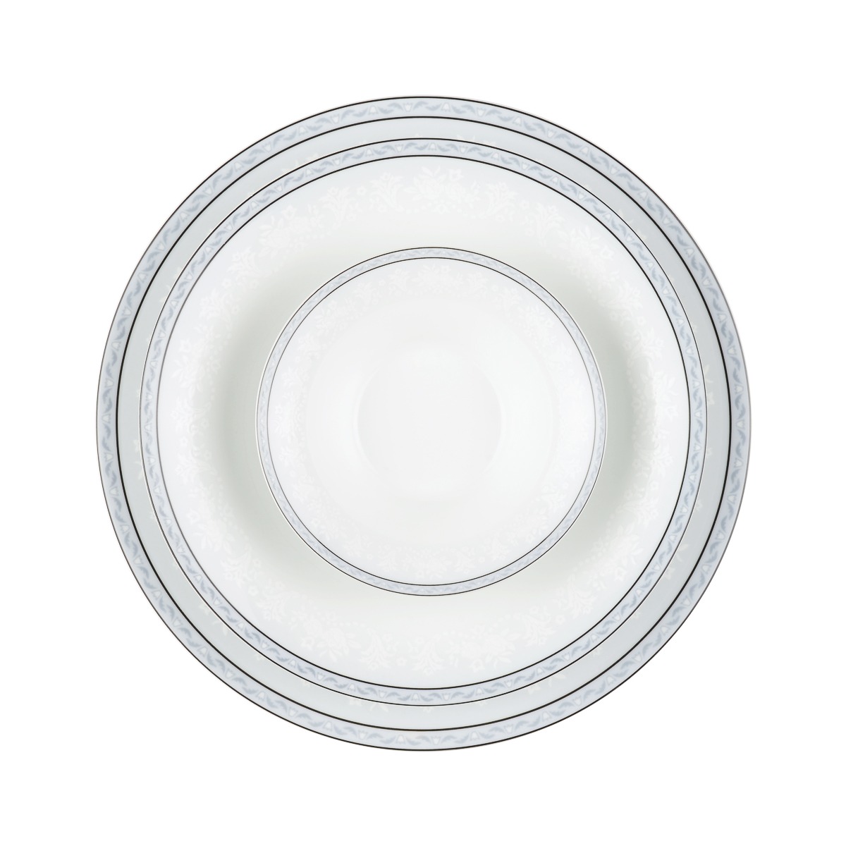 سرویس چینی 35 پارچه شهرزاد وایت رز 6 نفره چینی زرین